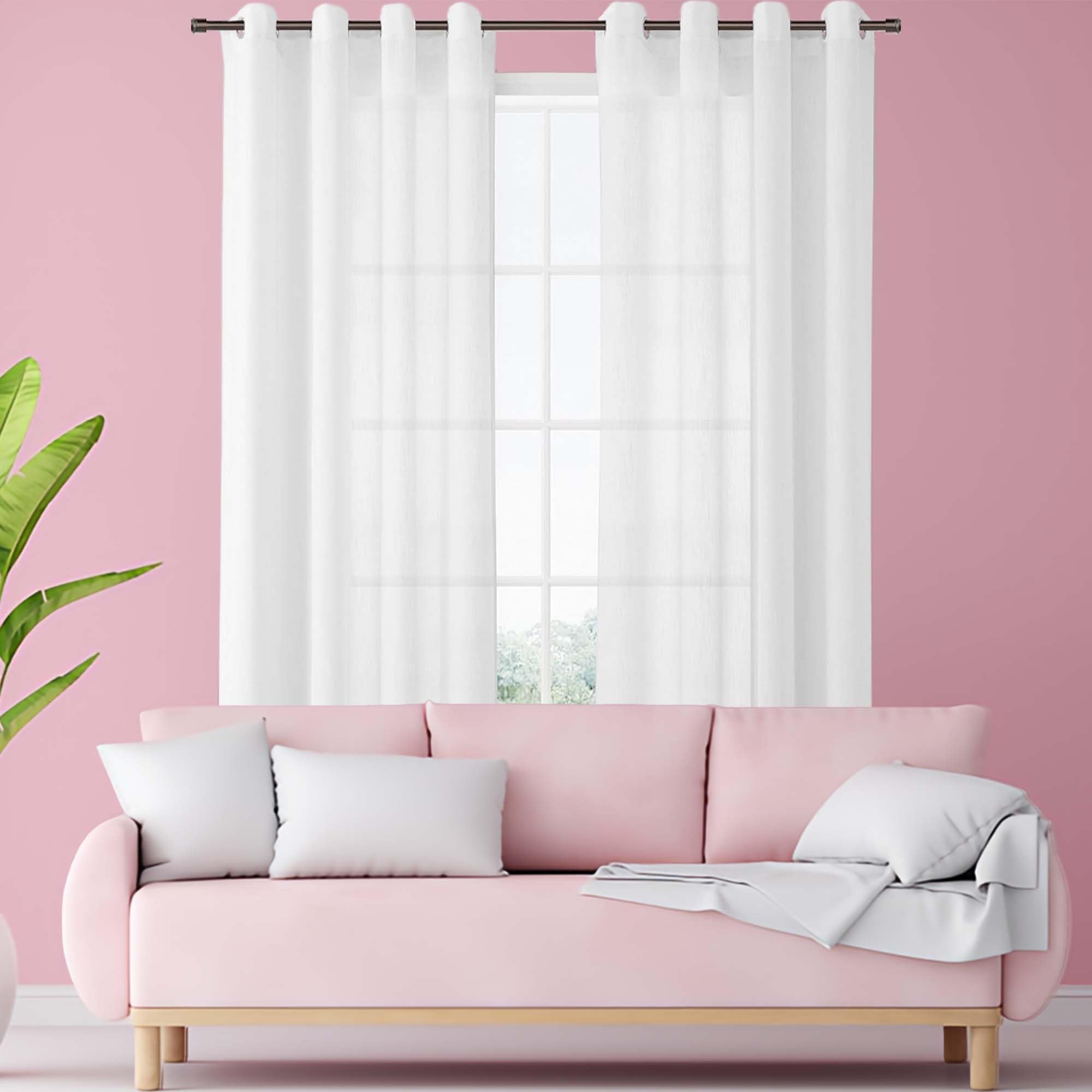 Amazon｜レースカーテン 350 x 190 cm Uvカット断熱風を通す遮光